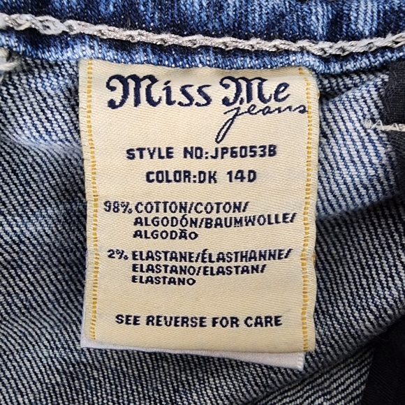 Miss Me JP6053B Low Rise Boot Cut Sequin Embellished Flap Pocket Jeans Size 28 - Picture 15 of 16